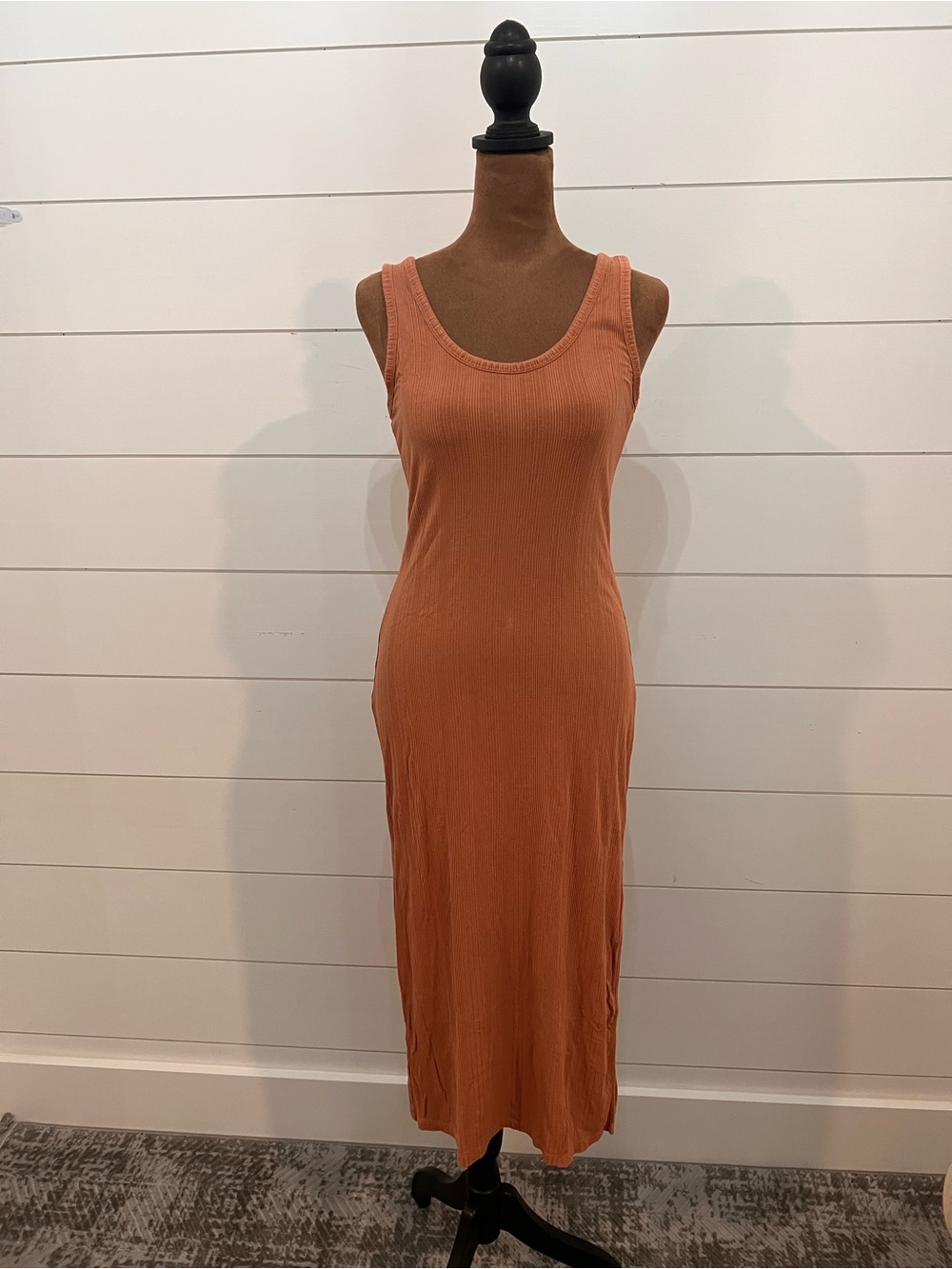 Old Navy Tank Midi Dress in Rust Orange